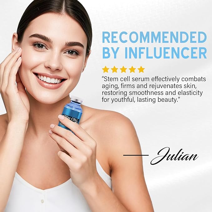 Stem Cell Serum for Face, Anti Aging Face Serum to Smooth Wrinkles, Intensive Repair Ampoule for Hydration and Revitalization