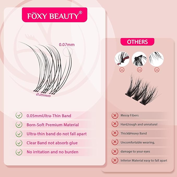 Lash Clusters Lash Clusters Kit Mix Manga Lashes 360pcs Wispy Eyelash Clusters Spiky Lash Extension Kit DIY at Home 8-16mm Invisible Band