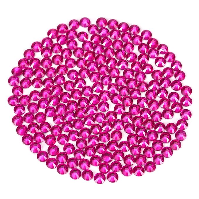 Novani Rhinestones 3000Pcs Flatback Crystal Round Loose Gemstones Glass Rhinestones for Crafts Makeup Nail Art Clothes Shoes DIY Decorations(SS6, 1.9-2.0mm,Peach)