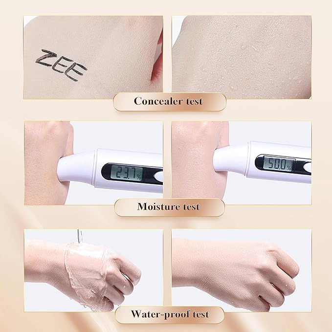 Mushroom Head Air Cushion CC Cream Foundation - Moisturizing & Long-Lasting BB Cream Concealer Makeup Base for All Skin Types, Brighten Long - Lasting Even Color Correcting Concealer (Ivory)