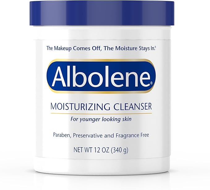 Albolene Moisturizing Cleanser & Makeup Remover Balm - Fragrance-Free Facial Cream for Cleansing & Hydration - Multi-Use Skincare for All Skin Types - No Harsh Chemicals - 12 oz