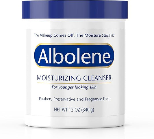Albolene Moisturizing Cleanser & Makeup Remover Balm - Fragrance-Free Facial Cream for Cleansing & Hydration - Multi-Use Skincare for All Skin Types - No Harsh Chemicals - 12 oz