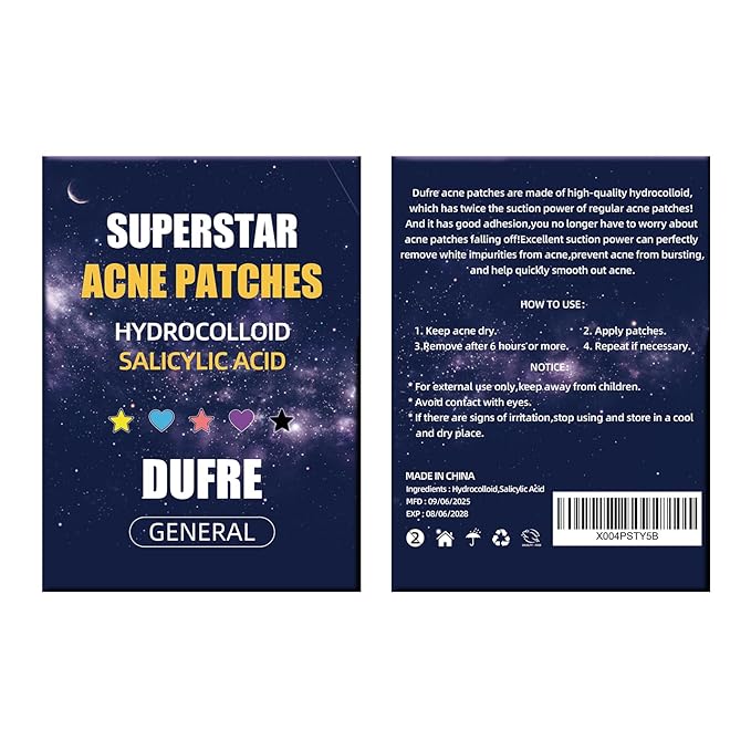 312CT Star Pimple Patches for Face Hydrocolloid Mighty Patch Star&Invisible Acne Patches,5Sizes 6Colors Cute Stickers Acne Pads Parches Acne For Body,Chin,Forehead,Full Face Zit Patch Acne Dots