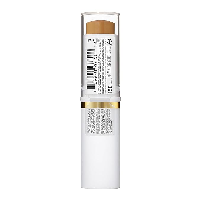 Revlon Glimmer Tinted Moisturizer Stick for Face, Lightweight Foundation, Hydrating Skincare-Infused Makeup, 150 150, 0.31 oz