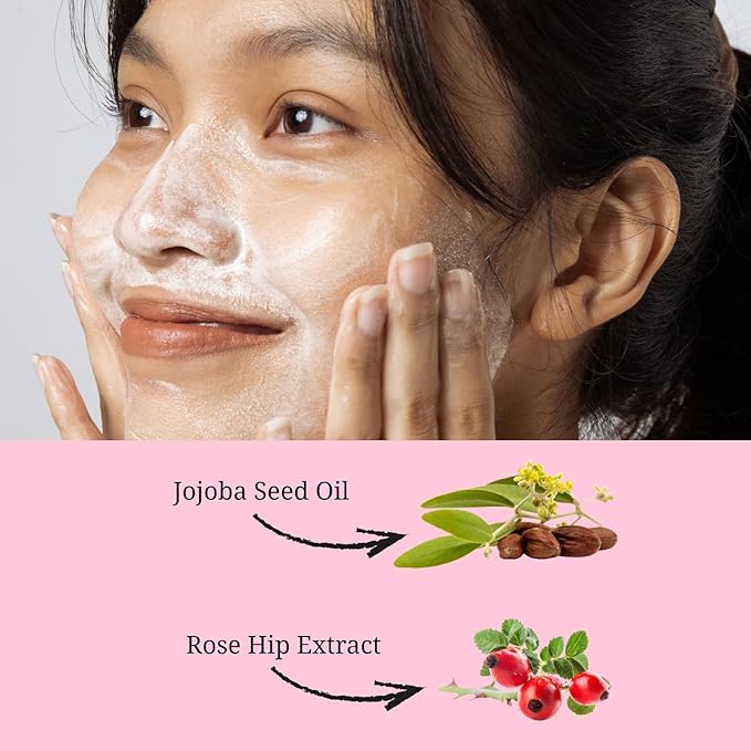 Japanese Powder Face Wash 0.4g 32pcs 1pack - Gentle Exfoliating Enzyme Cleanser for Smooth, Even skin tone - Travel-Friendly & Hygienic - Moisturizing Rice Powder Cleanser - Pink