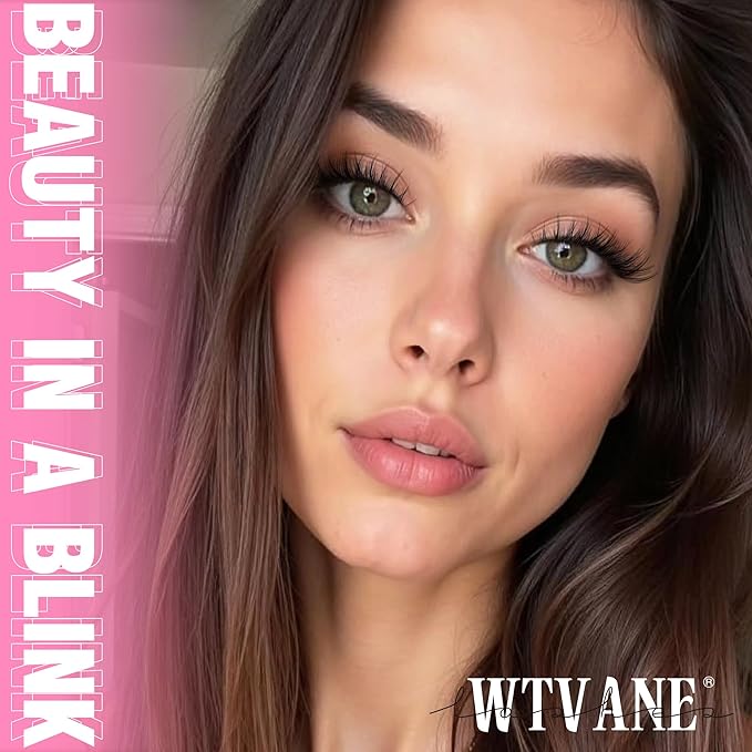 Wtvane Lash Clusters Kit Wispy Cluster Eyelash Extensions Kit Natural Lash Extension Kit Natural Look Eyelash Clusters Wispy False Eyelashes with Lash Bond and Seal, Tweezers