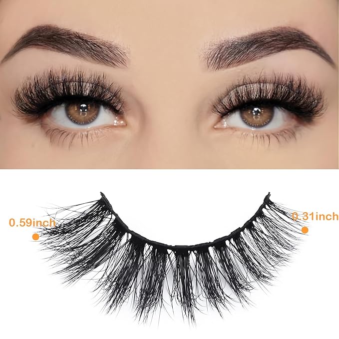 Lashes Mink Bulk 30 Pair Wholesale Lashes 5D Fluffy Eyelashes Wholesale Faux Mink Eyelashes Natural Medium Length Fake Lash with Portable Pack (Wispy Flare 30 Pairs)