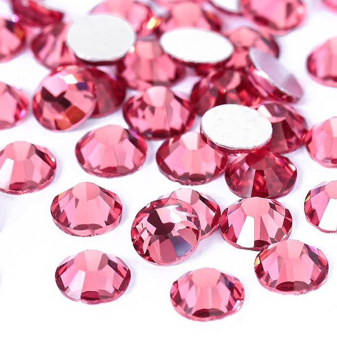 SS20 Non Hotfix Flatback Rhinestones - 1440pcs Glass Nail Gems Crystals for Makeup Bags, Shoes & DIY Decoration - Rose