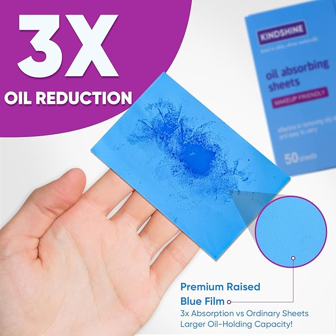 KINESHINE 150P High-Performance Oil Absorbing Sheets for Face - Makeup Friendly Blotting Papers for Oily Skin - Oil Blotting Sheets for Face