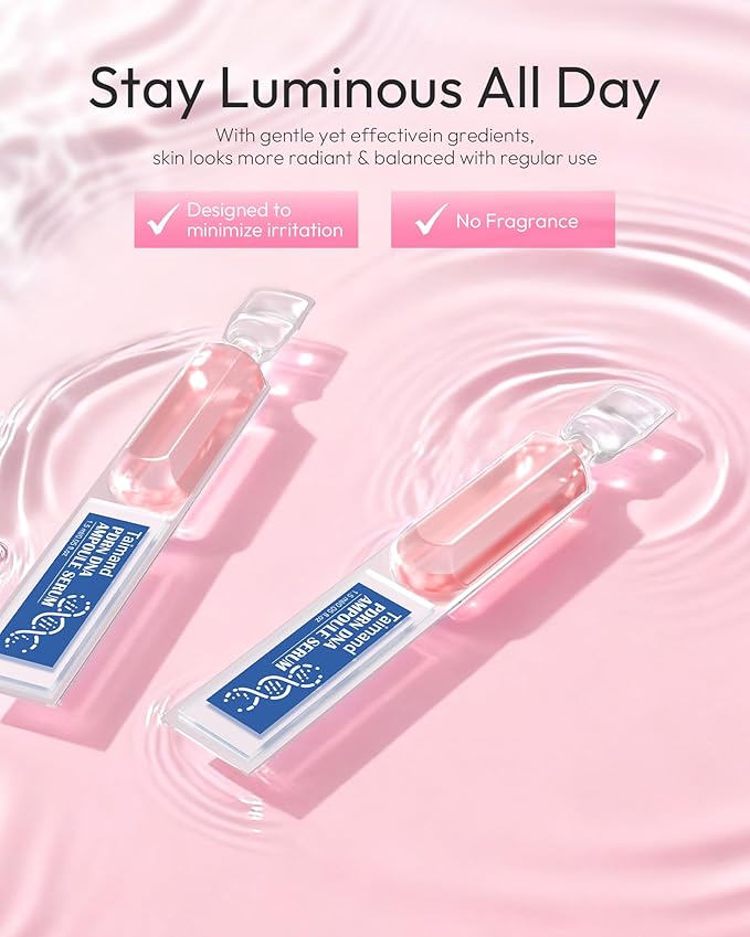 Salmon DNA PDRN Anti-Aging Serum, PDRN Intensive Ampoule, Pre-makeup Skincare, Collagen, Glutathione, Niacinamide & Hyaluronic Acids, Ultra Hydrating Serum, Improves Skin Radiance, 0.05 fl.oz x 30e