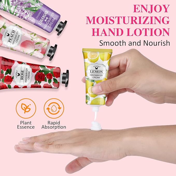 182 Pack Hand Cream Set, Mothers Day Gifts, Hand Lotion for Valentines Day Gifts, Thank You Gifts, Bridesmaid Gifts, Birthday Gifts and Small Gifts, Hand Lotion Travel Size for Dry Cracked Hands