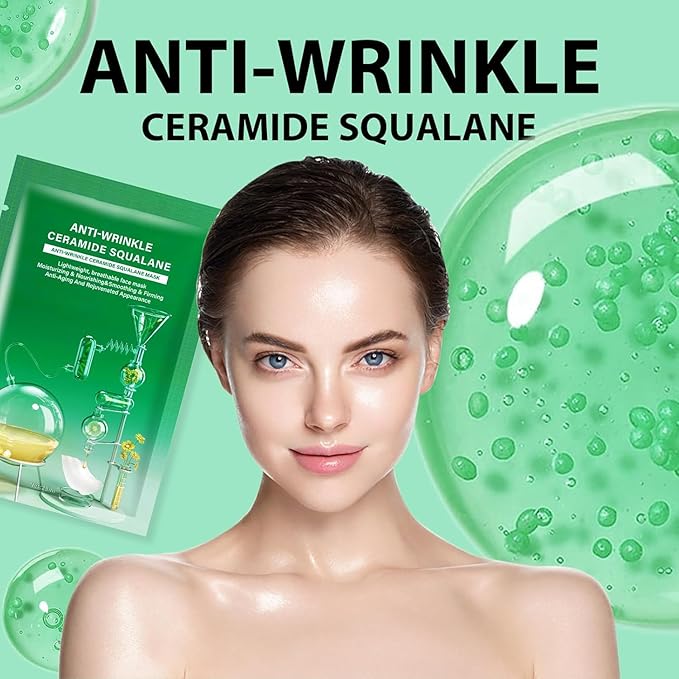 10 Sheets Face Masks Skincare for All Skin Types, Anti-Wrinkles Facial Sheet Masks for Women, Hydrating and Moisturizing Face Masks Suitable for Sensitive Skin, Bulk Facial Mask for Spa