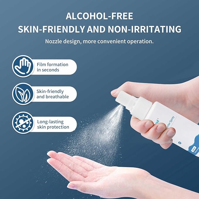 60ml Ostomy Skin Barrier Spray, No-Alcohol No-Sting Ostomy Care Skin Barrier Spray Colostomy Supplies Accessories