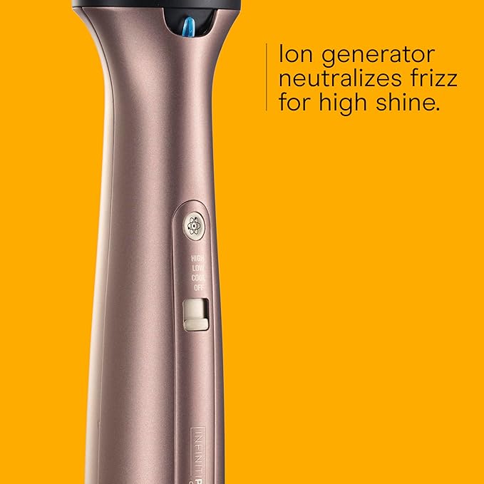 Infiniti PRO CONAIR 2-in-1 Hair Dryer Brush, Thermal Brush Wet-or-Dry Hot Air Styler for All Hair Types, Large Oval Barrel, 4 Bristle Types to Volumize, Smooth, and Refresh, Mocha Mauve