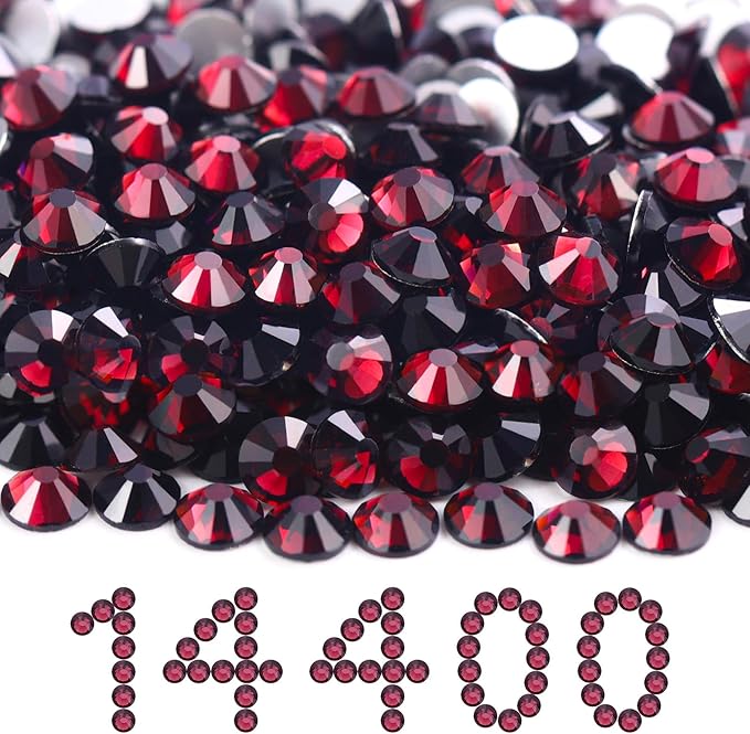 MEIBITE Flatback Rhinestones Bulk, 14400PCS Purple Rhinestones for Clothes DIY Decoration Crafts, Purple, SS20, 4.6-4.8mm