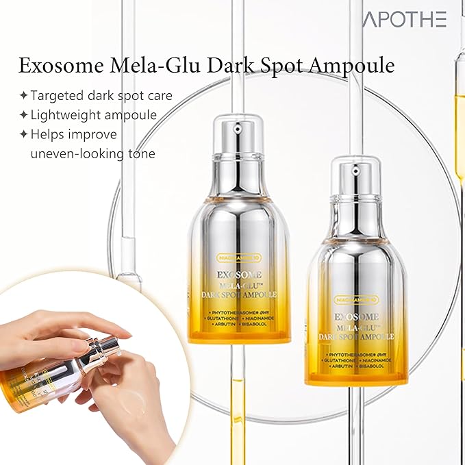 APOTHE Exosome Brightening 3-in-1 Skincare Set – Cleanser, Toning Pads & Dark Spot Ampoule, WInter Gifting Bundle