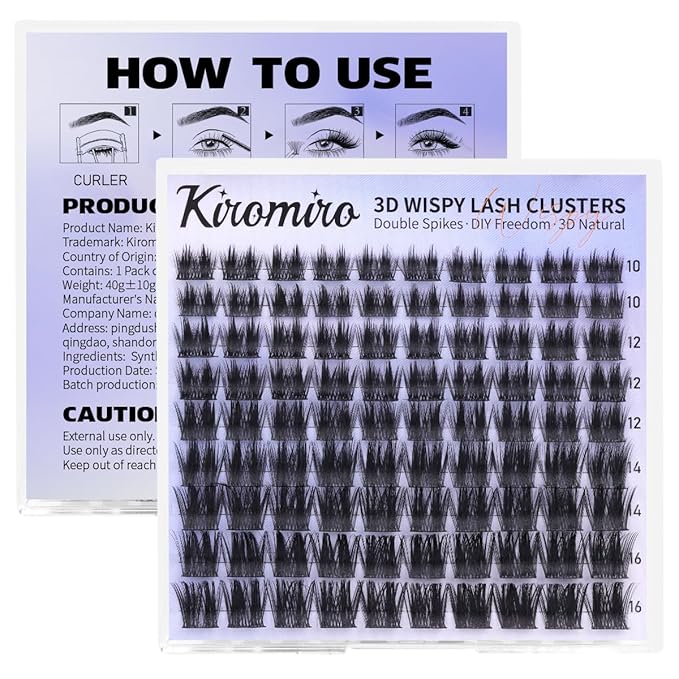 Lash Clusters Spike Cluster Eyelash Extensions Volume Eye Lash Clusters Wispy 10-16mm DIY Lashes Extension Thick Manga Eyelash Clusters for Bold Look