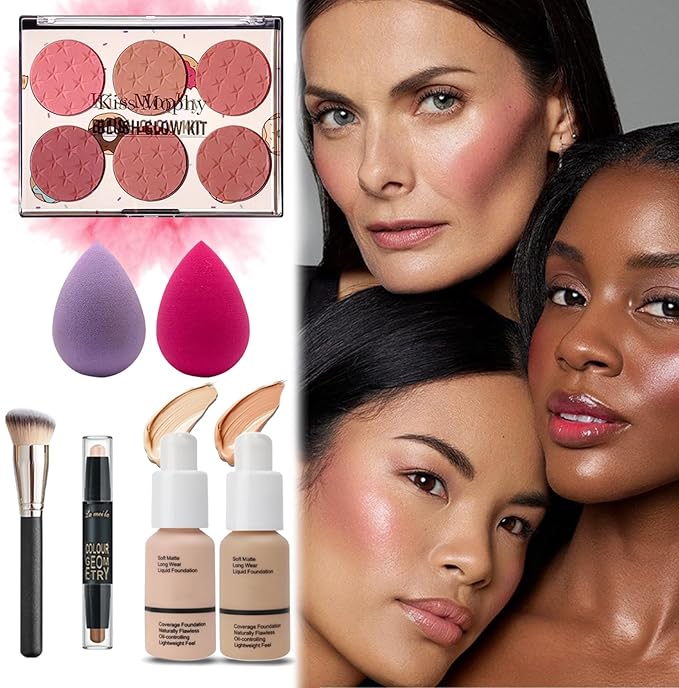 All in One Full Makeup Kit for Women, Makeup Set for Women&Beginner,Eyeshadow, Foundation, Lipsticks, Eyeliner, Mascara, Brow Soap Make Up Gift Set for Women Teen Makeup Kit For Girl (A2-02N)