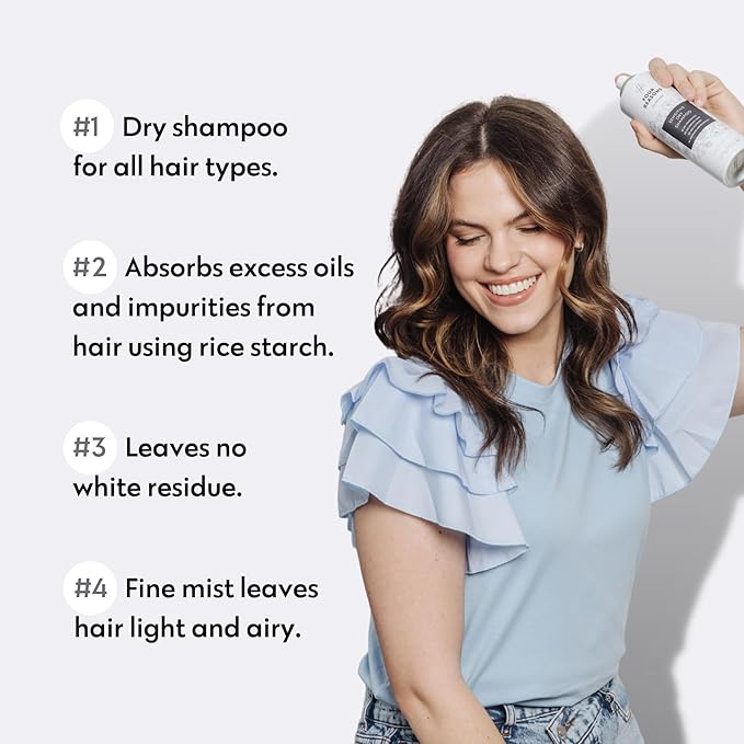No nothing Very Sensitive Dry Shampoo - Fragrance Free, Talc-Free, Hypoallergenic, Vegan, Unscented Dry Shampoo for Sensitive Scalp - Absorbs Oil, Clear Finish, 5.3 oz