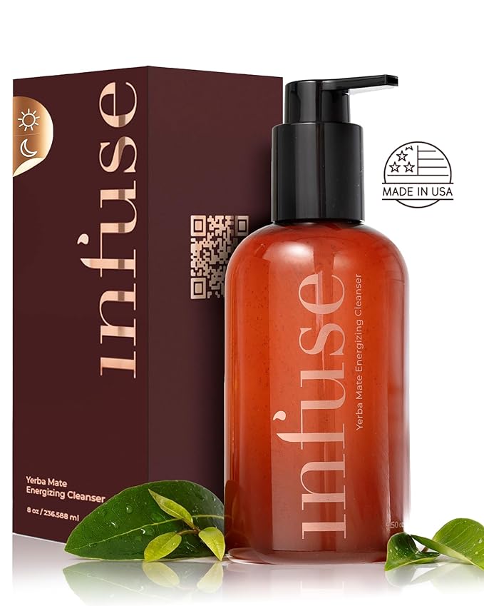 Infuse Non-Stripping Cleanser for Mature Skin | Makeup remover | pH Balanced, Hydrating Gentle Face Wash with Yerba Mate Antioxidants | The Foundation of Your Prime Ritual