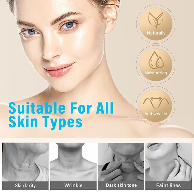 Anti Neck Wrinkle Patches, 5 pcs Moisturizing & Firming Neck Pads- Smoothing Wrinkles, Collagen Mask Patches, Reduce Fine Anti Aging for Skin Firming & Neck Anti Wrinkle Neck Collagen Patches
