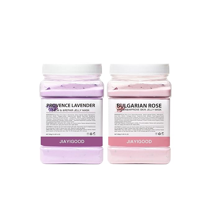 Jelly Mask for Facials Professional, Hydrating & Moisturizing Peel-Off Natural Gel Face Mask SkinCare, Professional Spa Use Jelly Face Masks, Deep Hydration (Lavender+Rose)