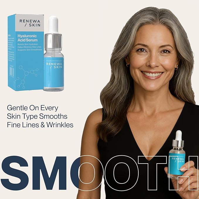 Renewa Niacinamide + Hyaluronic Serum for Face – Lightweight Hydrating Serum for Smooth, Radiant-Looking Skin – Balances, Brightens & Refreshes – Fragrance-Free Daily Skincare, 30mL