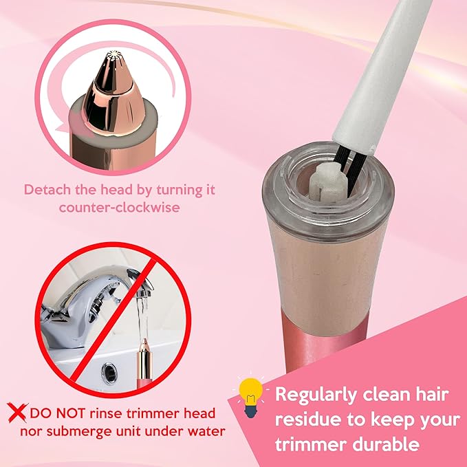 iMusthav Eyebrow Hair Remover for Women | 18K Gold-Plated Head | 360° LED Light Portable Painless Epilator