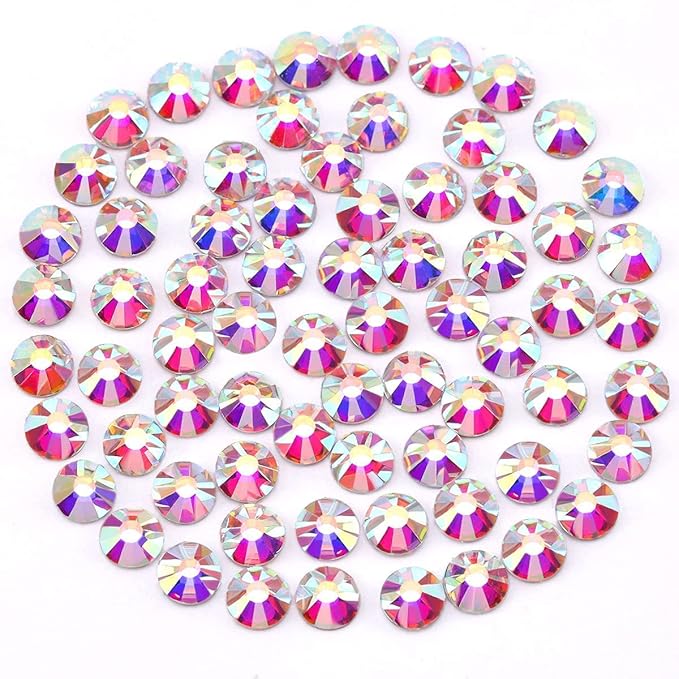 5760 Pieces Flatback Rhinestones for Nails 1.2MM Nail Rhinestones Gems Jewels Diamond Glass Mini AB Crystal Gemstones Bling Stones for Crafts Makeup Face Eyes