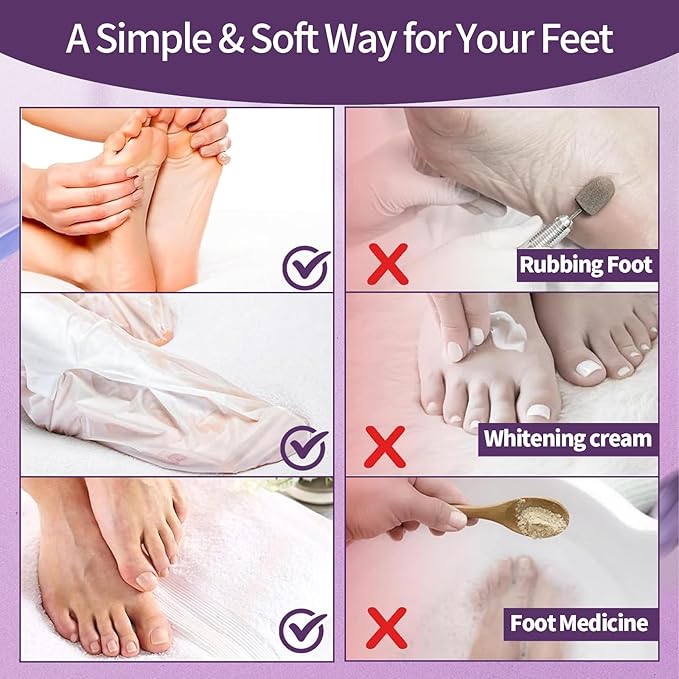 Moisturizing Foot Mask 5 Pack,Hydrating Foot Masks for Dry Cracked Feet,Moisturizing Socks Dry Skin Moisturizer for Soft and Smooth Touch Feet,Foot Care Spa Gifts for Women Men Valentines Gifts
