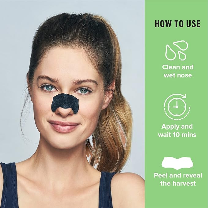 Bioré Charcoal Deep Cleansing Pore Strips for Men, Nose Strips for Blackhead Removal on Oily Skin, Features C-Bond Technology with Instant Pore Unclogging, 6 Count
