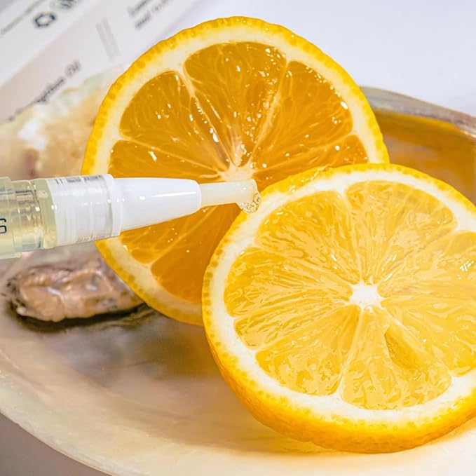 SASSYTIP Nail Strengthen Oil Pen | Fast-Absorbing Cuticle Oil with Biotin & Ginseng | For Brittle & Peeling Nails | Jasmine, Rose, Lemon Scents | Home, Office, Travel Use (Lemon)