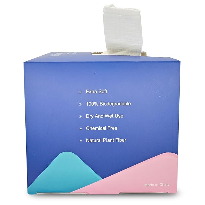 Atitifope Disposable Face Towels,50 Counts/Box - Soft & Lint-Free Facial Cleansing Wipes for Makeup Removal,Travel & Home Use