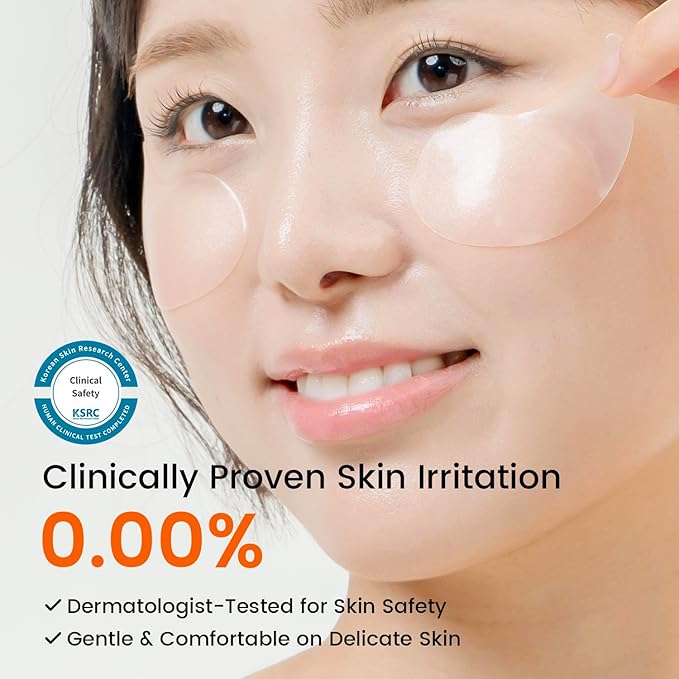 SEONGLOW Caffeine Under Eye Patches: 30 Pairs Korean Hydrogel Eye Masks for Dark Circles Puffiness Relief with Niacinamide Hyaluronic Acid - Undereye Brightening Hydrating Anti-Wrinkle Treatment