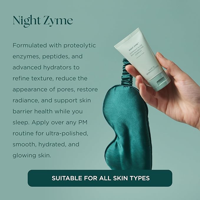Marini SkinSolutions Night Zyme - Overnight Glass Skin Resurfacing Complex - Face Mask with Proteolytic Papaya Enzymes & Peptides - All Skin Types - Cruelty Free - Made in the USA - 1.7 oz