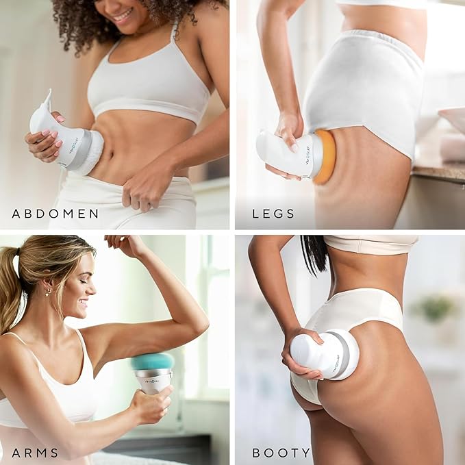 Vibro Sculpt Body Sculpting Machine and Cellulite Massager. Skin Firming & Lymphatic Drainage Body Contouring Device for at-Home Tightening & Toning – Interchangeable Pads & Vitamin C Oil Included