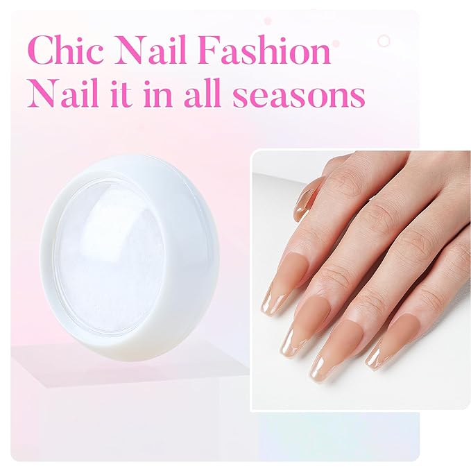 AIMEILI Pearl Chrome Nail Powder, Vegan, Cruelty Free, 8 Colors Aurora Metallic Holographic Mirror Effect Nail Art Pigment Iridescent Shell Glitter Nail Art