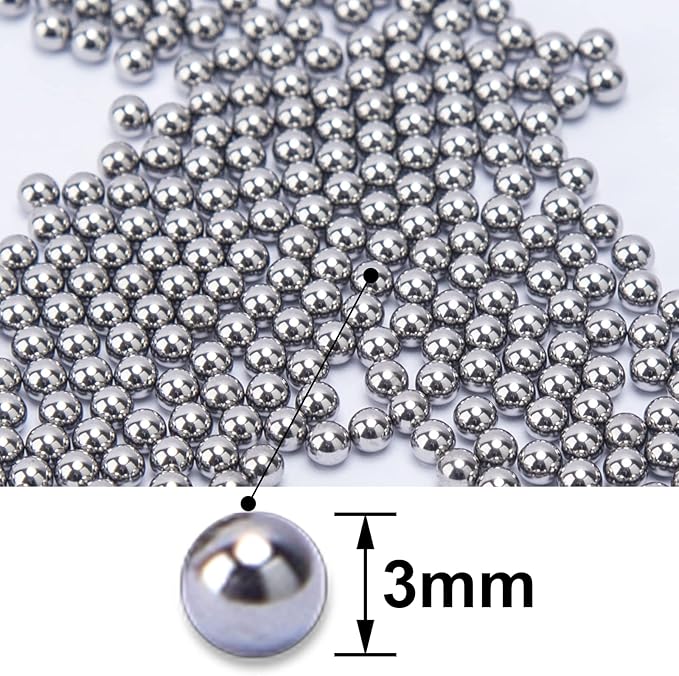 1500 PCS Metal Cleaning Beads Reusable Decanter Beads for Glass Bottles, 304 Stainless Steel Water Bottle Cleaner Balls 3mm Wine Glass Cleaning Beads for Decanters Vases Carafes, Wine Accessories