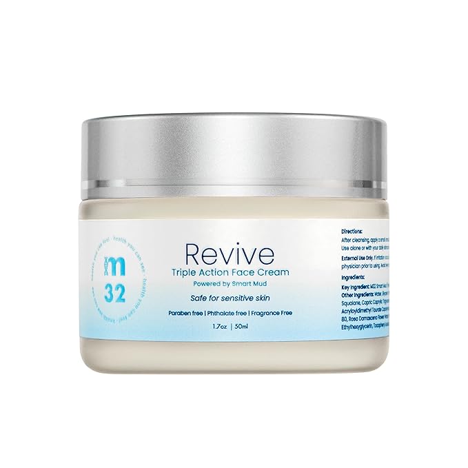 Revive Triple Action Face Cream with Fulvic Acid | Paraben Free | Phthalate Free | Squalene | Deeply Moisturizing