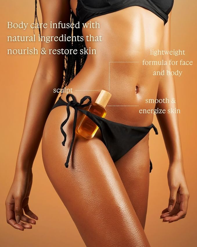 GENTE BEAUTY Lymphatic Drainage Oil, Body Sculpting Formula, Brazilian Oils Blend with Pataua, Coffea Arabica, Mulateiro Extract (100ml, Scented)