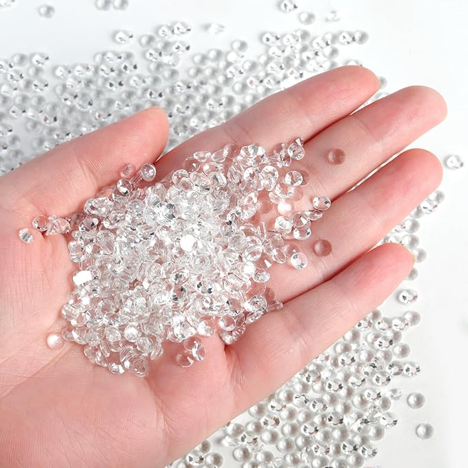 Beadsland Flatback Rhinestones Bulk,14400pcs Crystal Rhinestones for Nails Crafts Clothes DIY Decoration, Transparent, SS6, 1.9-2.1mm