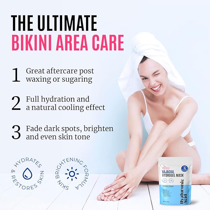 Divine Derriere Hydrogel Vajacial Mask - Premium Modeling Rubber Mask with Hyaluronic Acid, Deeply Purifying & Super Hydrating Hydro-jelly Sheet Masks, Complete Peel-Off Powder Kit