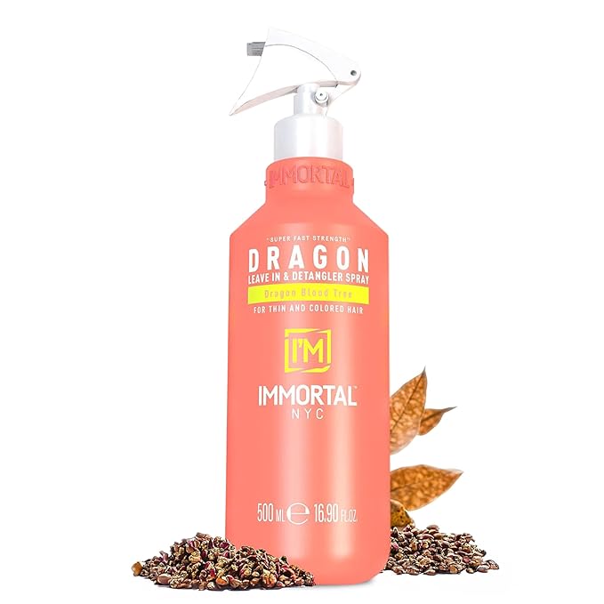 Immortal NYC Dragon, Leave-in Conditioner and Detangler Spray, 17 oz, For Thin and Colored Hair