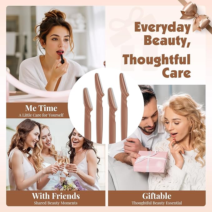 Phyyixs 88 Pack Eyebrow Razors & Face Razors for Women – Terracotta Color Dermaplane Razors for Women & Men in Storage Jar, Safe Facial Shaver with Covers, Ideal Stocking Stuffer