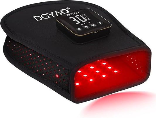 TUOB Red Light Therapy for Hand, Cordless Infrared Light Therapy Device with Battery, Led Light Therapy Double Side Pad Glove Deep Penetrate Joint Benefit for Hand Wrist Fingers Pain Relief