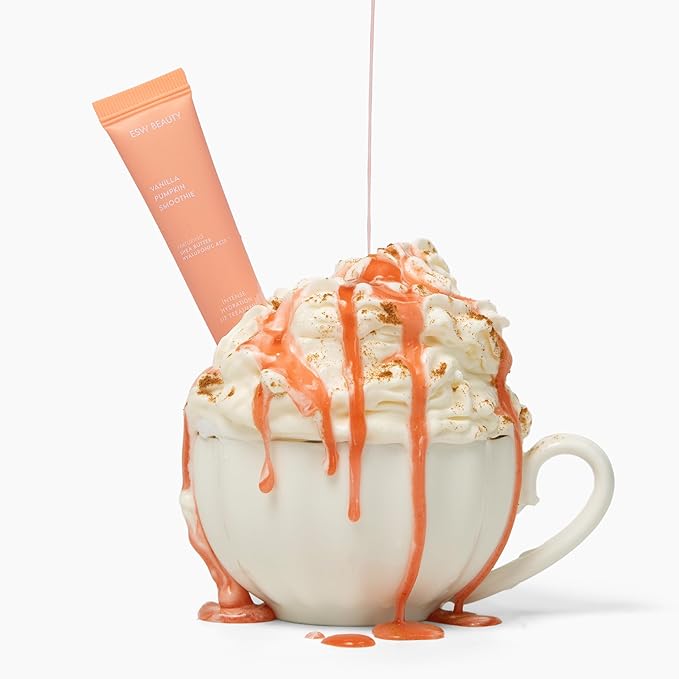 ESW Beauty Vanilla Pumpkin Smoothie Lip Treatment – Cozy Vanilla & Pumpkin Spice with Shea Butter & Vitamin E for Deep Hydration & Nourished Lips