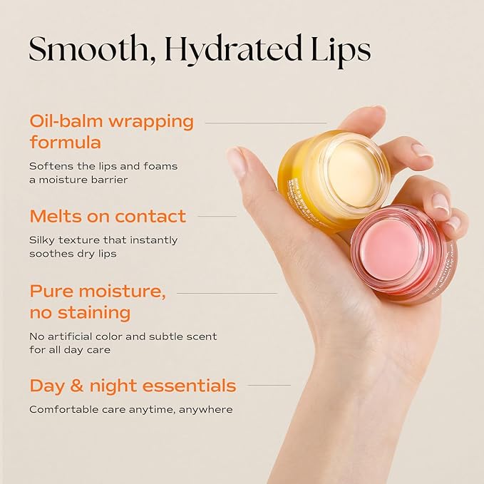 Sleeping Lip Mask Sea Buckthorn Oil 0.53 Oz. | Day & Night Lip Balm, Overnight Lip Mask, Lip Treatment for Dry & Crack Lips, Deep Moisturizing with Vitamin E, Shea Butter, 6 Phyto Oil Complex