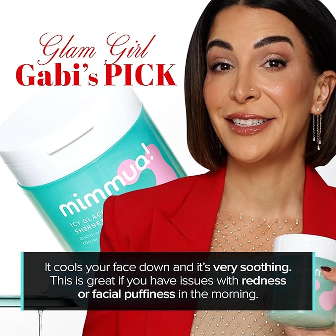 Ice Sorbet Toner Pads | Skin Prep Wipes for Puffiness, Under Eye Bags & Instant Face Lift | Gel Pads for Sunburn Relief & After Sun with 30% Glacial Water & Caffeine | 7.43 Fl Oz / 60 Count
