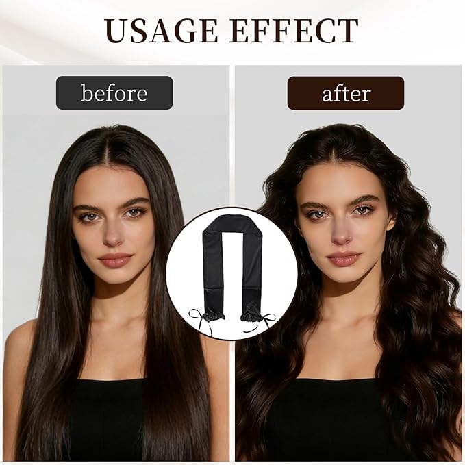 Heatless Curling Scrunchie Overnight Blowout, Sleep Scrunchie, Heatless Hair Curler Damage-Free, for Sleeping Soft Rollers for Overnight No-Heat Curls Short, medium and long hair To Sleep