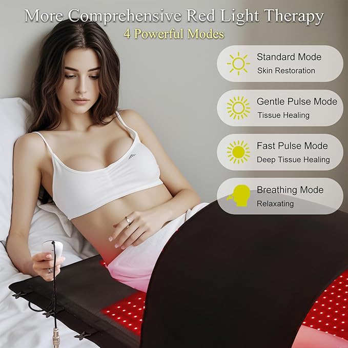 2026 Upgraded 4 Modes Compact Chamber of Red Light Therapy for Full Body Pain Relief,74"x33"+49.6"x15.6"with1655 Dual-Wave(660nm&850nm) LEDs,Multi-Mode Customization,Premium Leather 74"x 33" Black